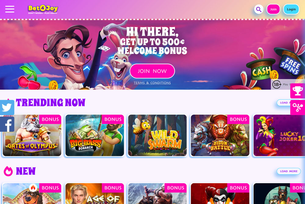 bet4joy casino hjemmeside