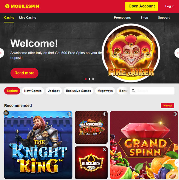 mobilespin casino norge hjemmeside bonustilbud