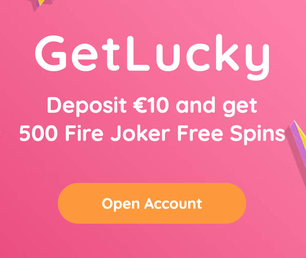 get lucky 500% gratisspinn bonus opptil 500 spinn
