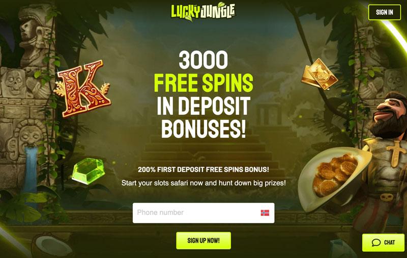lucky jungle casino norge hjemmeside
