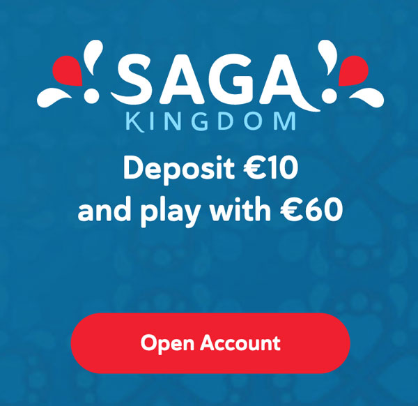 Saga Kingdom 500% bonus opptil 500 kroner