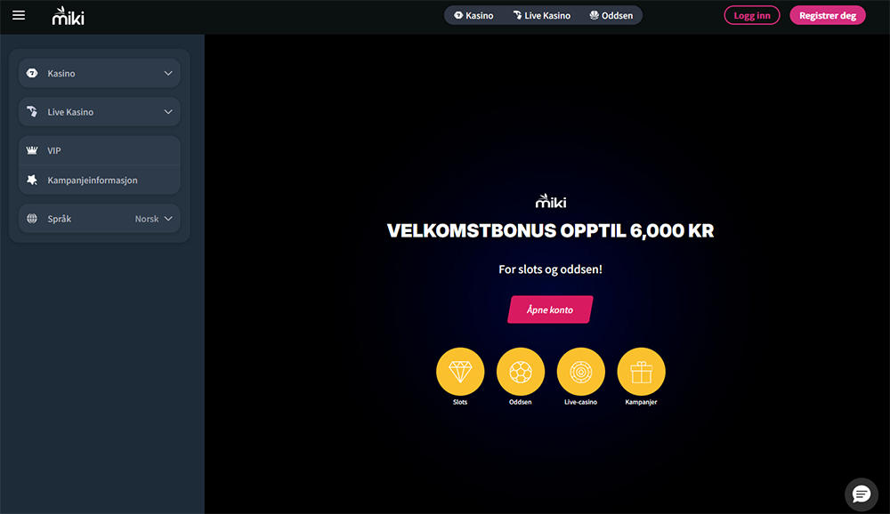 miki casino norge nettside