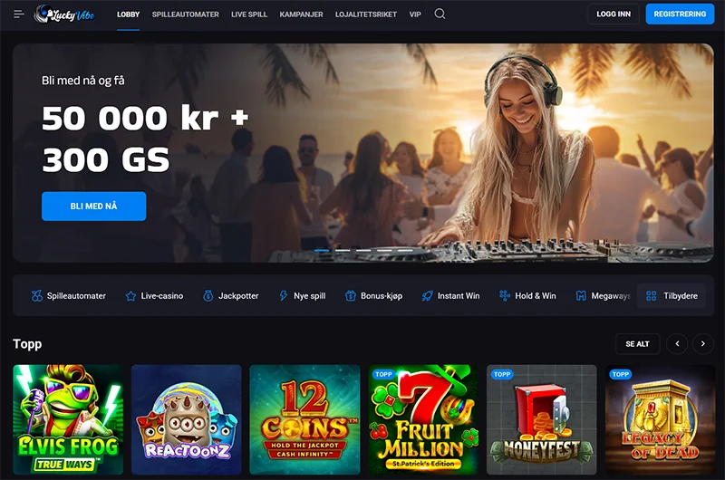 lucky vibe casino nettside
