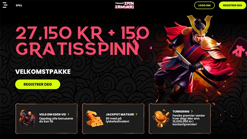 spin samurai nettside