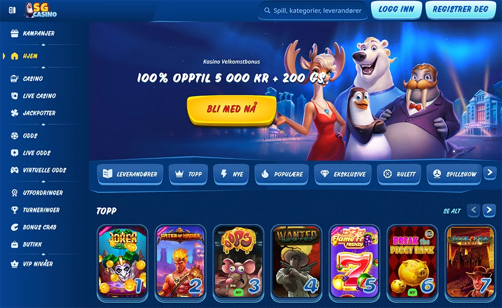 sg casino nettside