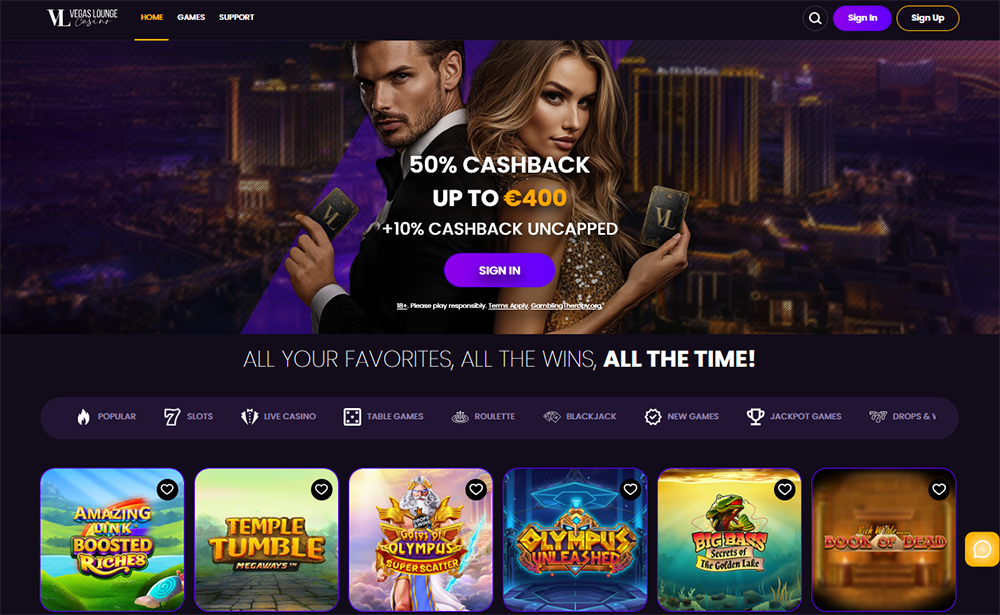 vegas lounge casino nettside norge