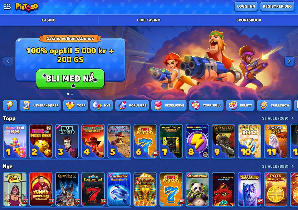 pistolo casino nettside norge