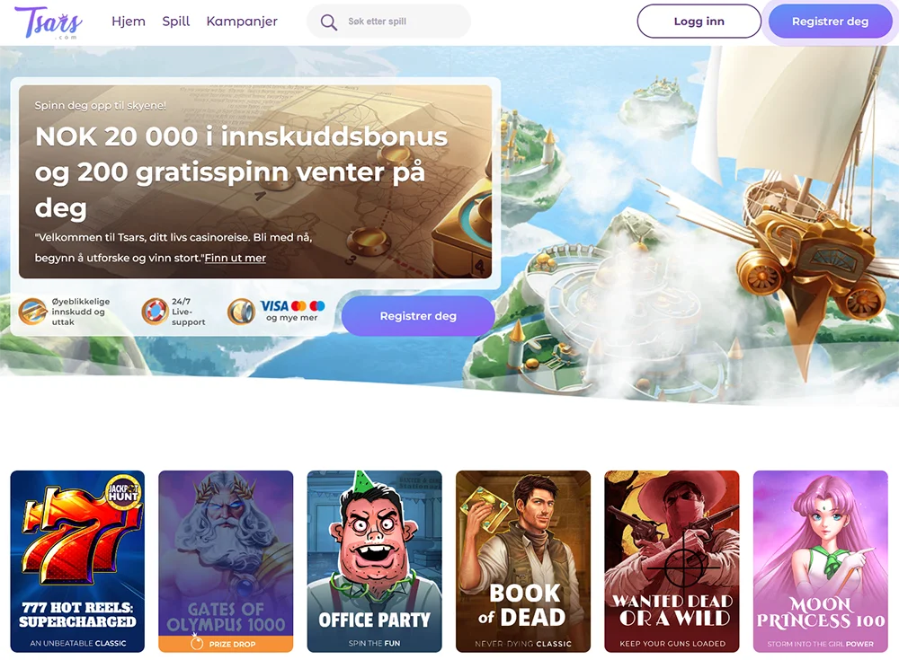tsars casino nettside norge