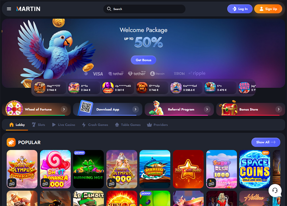 martin casino norge nettside
