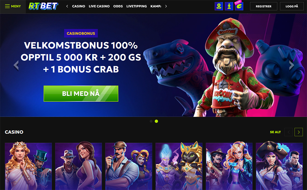 rtbet casino nettside norge