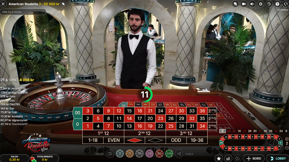 amerikansk roulette live nettcasino