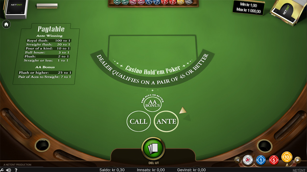 casino holdem nettcasino