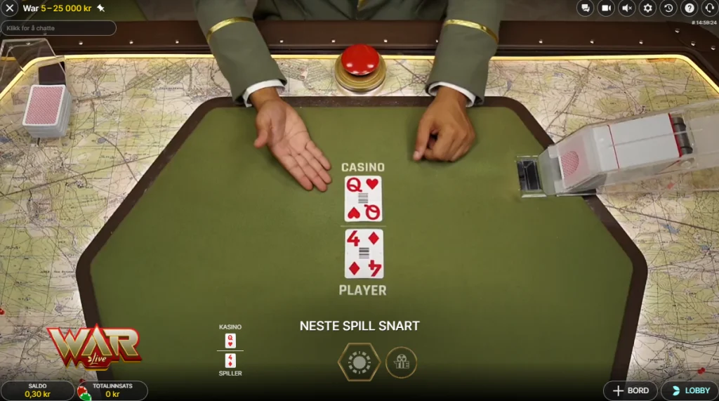 casino war live nettcasino