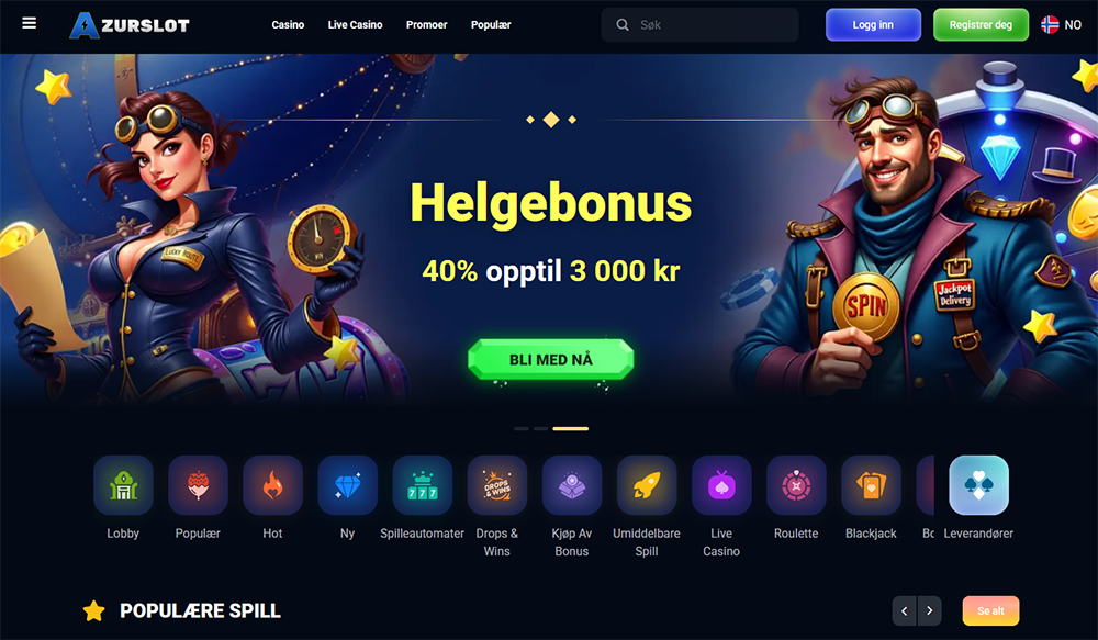 azurslot casino norge nettside