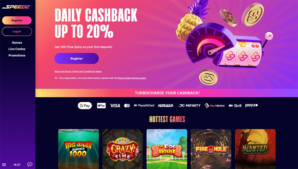 speedz casino nettside